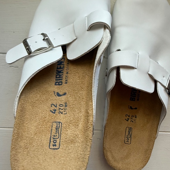 Birkenstock Boston Clogs White 42 Soft Footbed - Picture 14 of 15
